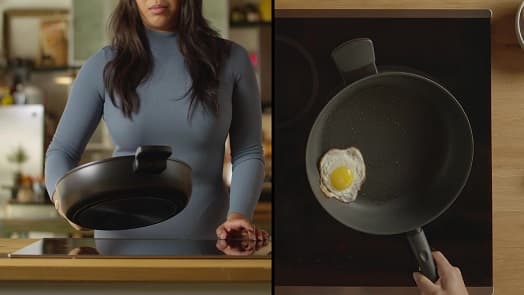 Tigaie non-adezivă de 28 cm cu capac iCook™ video